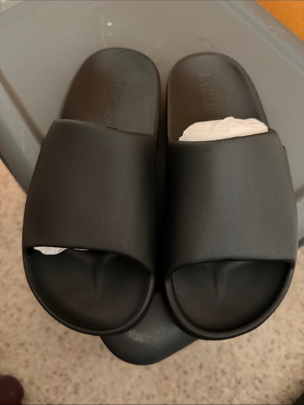 Gymshark Black Slide Sandals